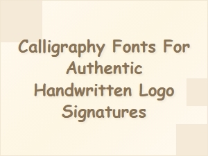 Authentic Script Fonts for Handwritten Logo Signatures